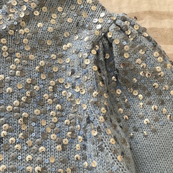 Cinq à Sept Light Blue Knit Sweater - Picture 4 of 5